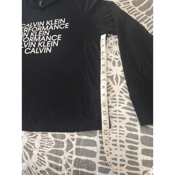 Calvin Klein Performance Relaxed Fit Long Sleeve Hoodie workout top - Picture 5 of 6